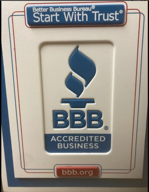 Better Business Bureau Accredited Business plaque