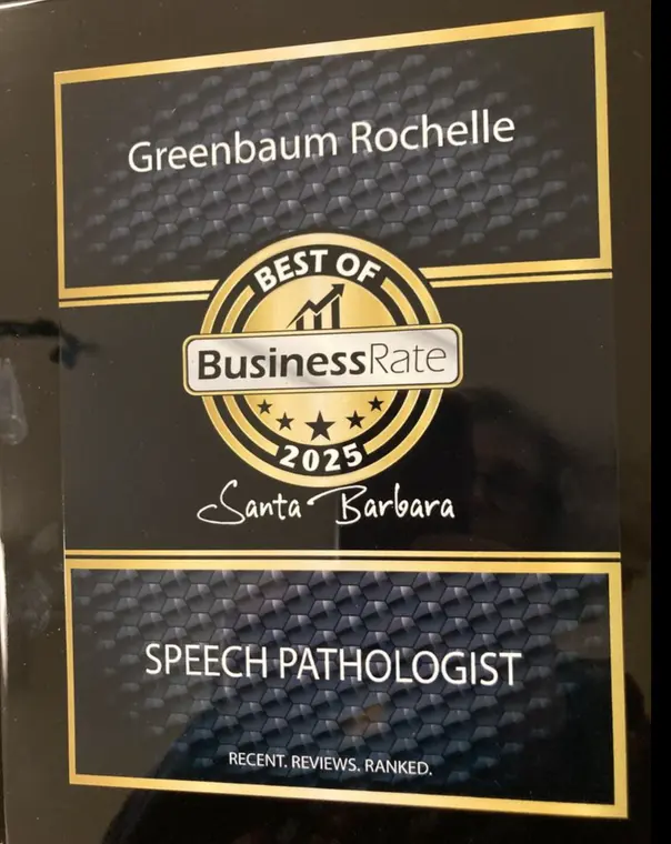 Best of BusinessRate 2025 Santa Barbara award for speech pathology
