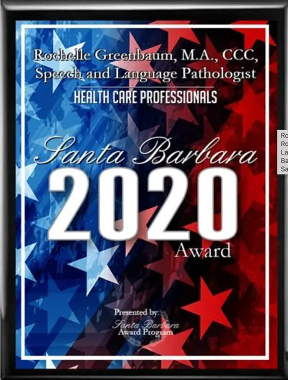 2020 Santa Barbara Award for health care professionals